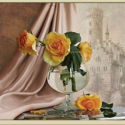 Jigsaw puzzle: Withered roses
