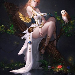 Jigsaw puzzle: Girl and owl