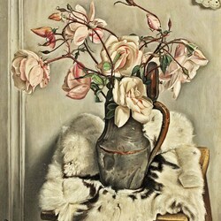 Jigsaw puzzle: Still life with roses in a jug and a butterfly