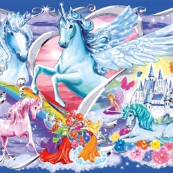 Jigsaw puzzle: Fairy land of unicorns
