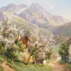 Jigsaw puzzle: Spring in the mountains. Tyrol