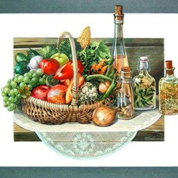 Jigsaw puzzle: Still life with fruits and vegetables
