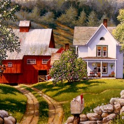 Jigsaw puzzle: Two houses