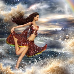Jigsaw puzzle: Running on the waves