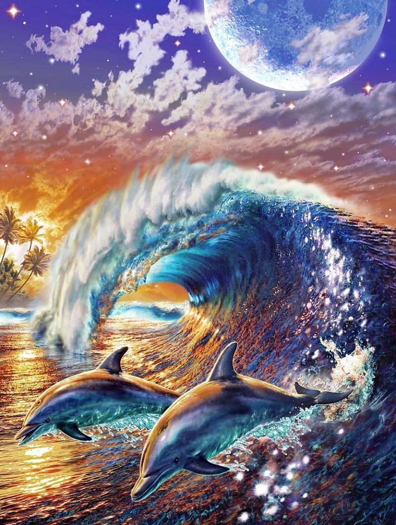 Jigsaw puzzle «Dolphins» - solve jigsaw puzzles online | PuzzleIt