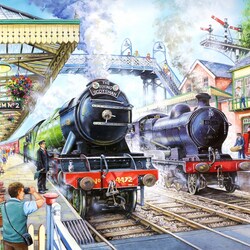 Jigsaw puzzle: The train stops
