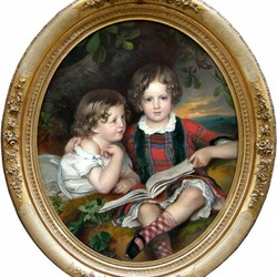 Jigsaw puzzle: Portrait of children with a book