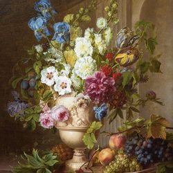 Jigsaw puzzle: Flowers in an alabaster vase