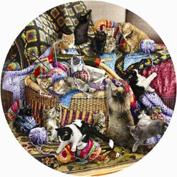 Jigsaw puzzle: cat house