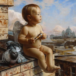 Jigsaw puzzle: Angel on the roof