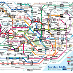 Jigsaw puzzle: Tokyo subway and road map