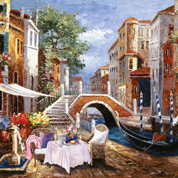 Jigsaw puzzle: Canal table