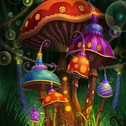 Jigsaw puzzle: Fairy mushrooms