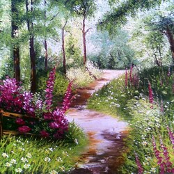 Jigsaw puzzle: Forest path