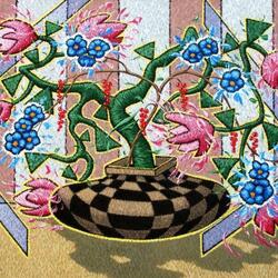 Jigsaw puzzle: Still life with a vase in a checkerboard