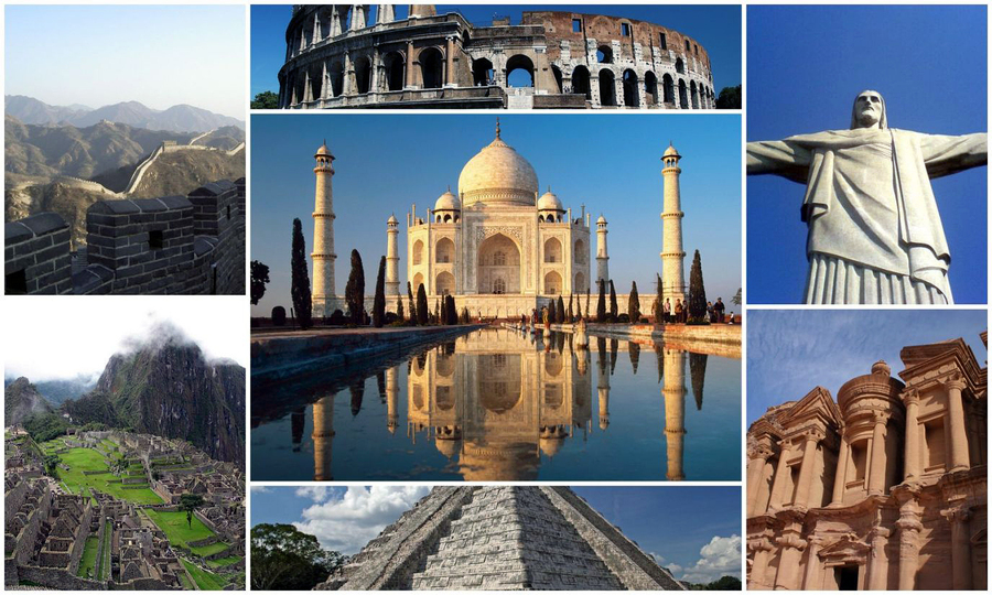 Jigsaw puzzle «Seven wonders of the world» - solve jigsaw puzzles ...