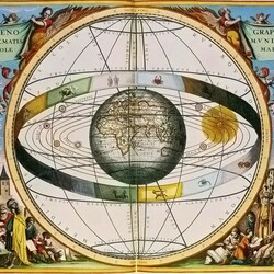 Jigsaw puzzle: Geocentric model of the solar system