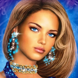 Jigsaw puzzle: Girl with blue eyes