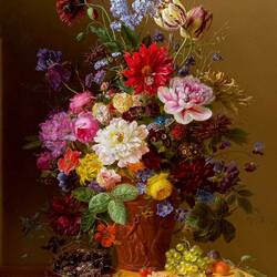 Jigsaw puzzle: Still life in a terracotta vase