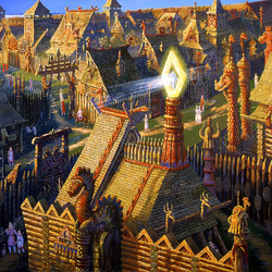 Jigsaw puzzle: Vedic Rus. In the city of Prince Lizard. Crystal from Hyperborea