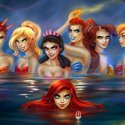 Jigsaw puzzle: Angry mermaids