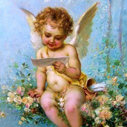 Jigsaw puzzle: Reading cupid