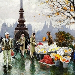 Jigsaw puzzle: Flower sellers