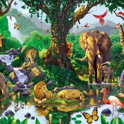 Jigsaw puzzle: Jungle harmony