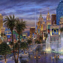 Jigsaw puzzle: Evening in Vegas