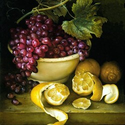 Jigsaw puzzle: Grapes and lemons
