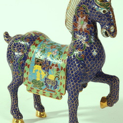 Jigsaw puzzle: Cloisonne enamel. Horse