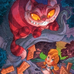 Jigsaw puzzle: Alice and the Cheshire Cat