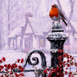 Jigsaw puzzle: Winter guest