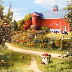 Jigsaw puzzle: Apple harvest