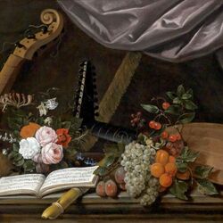 Jigsaw puzzle: Still life with a musical instrument