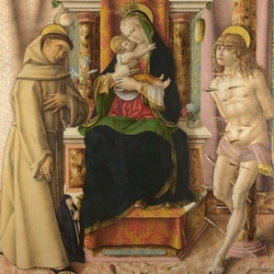 Jigsaw puzzle: Painting Madonna and Child with Saints Francis and Sebastian
