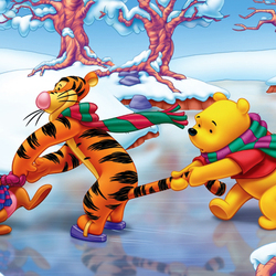 Jigsaw puzzle: Winter fun of Winnie the Pooh and his friends
