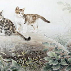 Jigsaw puzzle: Cats from the Middle Kingdom