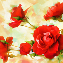Jigsaw puzzle: Red roses