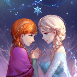 Jigsaw puzzle: Elsa and Anna
