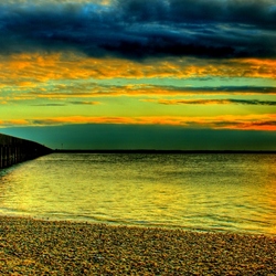 Jigsaw puzzle: Sunset by the sea