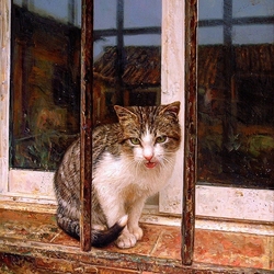 Jigsaw puzzle: Cat on the window