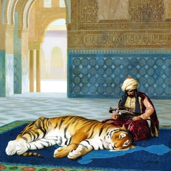 Jigsaw puzzle: Tiger and guard