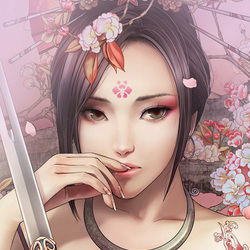 Jigsaw puzzle: Girl with sword