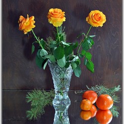 Jigsaw puzzle: Orange roses