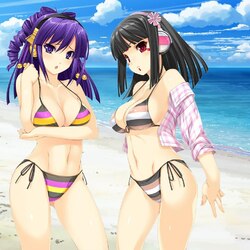 Jigsaw puzzle: Two girlfriends on the beach