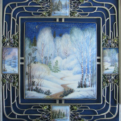 Jigsaw puzzle: Rostov enamel. Winter