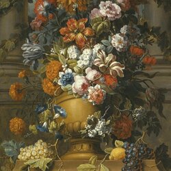 Jigsaw puzzle: Floral still life in a vase on a ledge