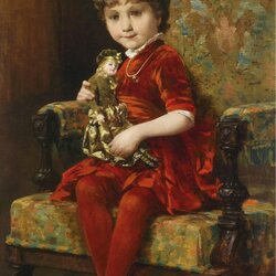 Jigsaw puzzle: Girl with a doll