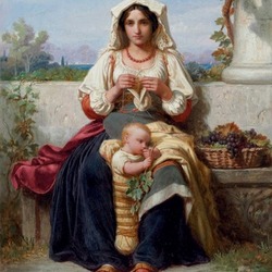 Jigsaw puzzle: Young italian mother